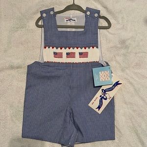 Americana Smocked 1-piece Sunsuit